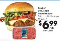 Kroger Kroger 93% Lean Ground Beef offer