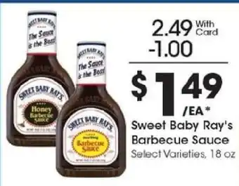Kroger Sweet Baby Ray's Barbecue Sauce offer
