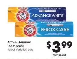 Kroger Arm & Hammer Toothpaste offer