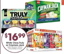 Kroger White Claw, Truly or Cayman Jack offer
