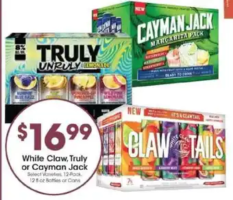 Kroger White Claw, Truly or Cayman Jack offer