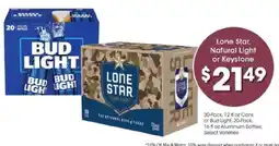 Kroger Lone Star, Natural Light or Keystone offer