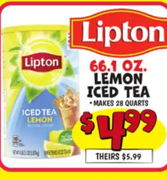 Ollie's LIPTON LEMON ICED TEA offer