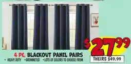 Ollie's 4 pc. Blackout Panel Pairs offer