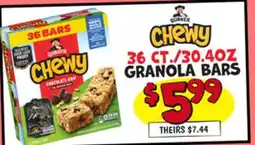 Ollie's QUAKER CHEWY GRANOLA BARS offer