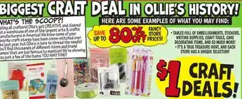 Ollie's CRAFT DEALS! offer