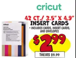 Ollie's 42 CT./3.5 X 4.9 INSERT CARDS offer