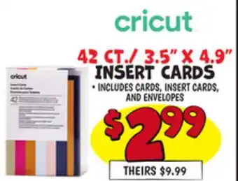 Ollie's 42 CT./3.5 X 4.9 INSERT CARDS offer