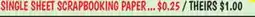 Ollie's SINGLE SHEET SCRAPBOOKING PAPER offer