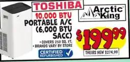Ollie's 10, 000 BTU PORTABLE A/C (6, 000 BTU SACC) offer