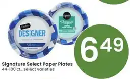 Albertsons Signature select paper plates offer