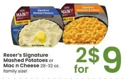 Albertsons Reser's Signature Mashed Potatoes or Mac n Cheese offer