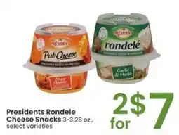 Albertsons Presidents rondele cheese snacks offer