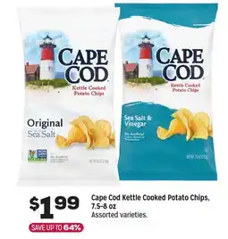 Grocery Outlet Cape Cod Kettle Cooked Potato Chips offer