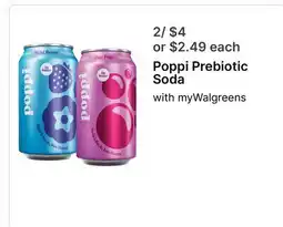Walgreens Poppi Prebiotic Soda offer
