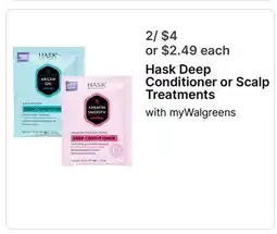 Walgreens Hask Deep Conditioner or Scalp Treatments offer