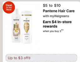 Walgreens Pantene Hair Care with myWalgreens offer