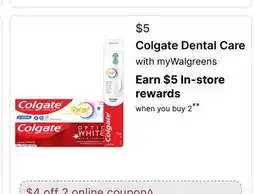 Walgreens Colgate Dental Care offer