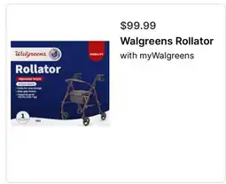Walgreens Walgreens Rollator offer