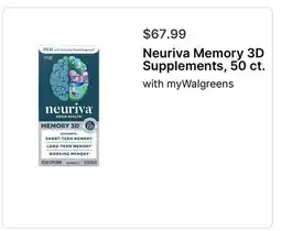 Walgreens Neuriva Memory 3D Supplements, 50 ct offer