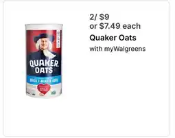 Walgreens Quaker Oats offer