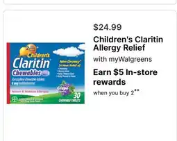 Walgreens Children's Claritin Allergy Relief offer