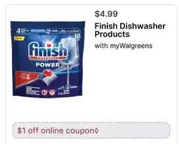 Walgreens Finish Dishwasher Products offer