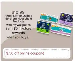 Walgreens Angel Soft or Quilted Northern Household Products offer