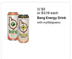 Walgreens Bang Energy Drink offer