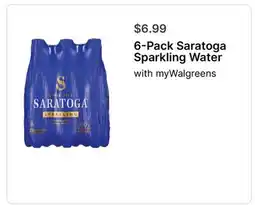 Walgreens 6-Pack Saratoga Sparkling Water offer