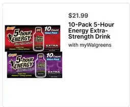 Walgreens 10-Pack 5-Hour Energy Extra- Strength Drink offer