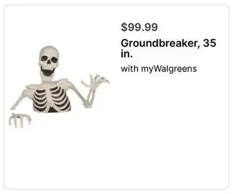 Walgreens Groundbreaker, 35 in offer