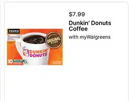 Walgreens Dunkin' Donuts Coffee offer