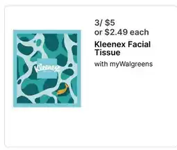 Walgreens Kleenex Facial Tissue offer