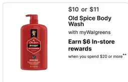 Walgreens Old Spice Body Wash offer
