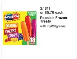 Walgreens Popsicle Frozen Treats offer