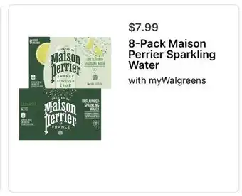 Walgreens 8 - Pack Maison Perrier Sparkling Water offer