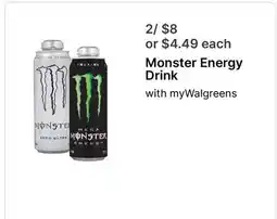 Walgreens Monster Energy Drink offer