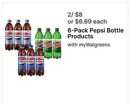 Walgreens 6-Pack Pepsi Bottle Products offer
