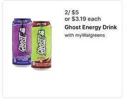 Walgreens Ghost Energy Drink offer