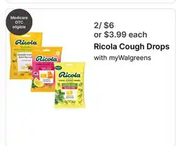 Walgreens Ricola Cough Drops offer