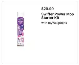 Walgreens Swiffer Power Mop Starter Kit offer