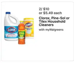 Walgreens Clorox, Pine-Sol or Tilex Household Cleaners offer