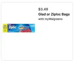 Walgreens Glad or Ziploc Bags offer