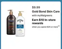Walgreens Gold Bond Skin Care offer