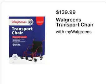 Walgreens Walgreens Transport Chair offer