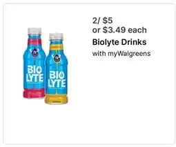 Walgreens Biolyte Drinks offer