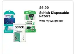 Walgreens Schick Disposable Razors offer