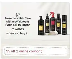 Walgreens Tresemme Hair Care offer