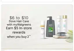 Walgreens Dove Hair Care offer